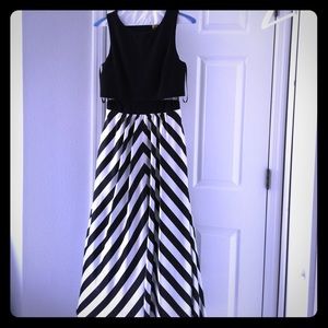 Betsy&Adam black and white gown